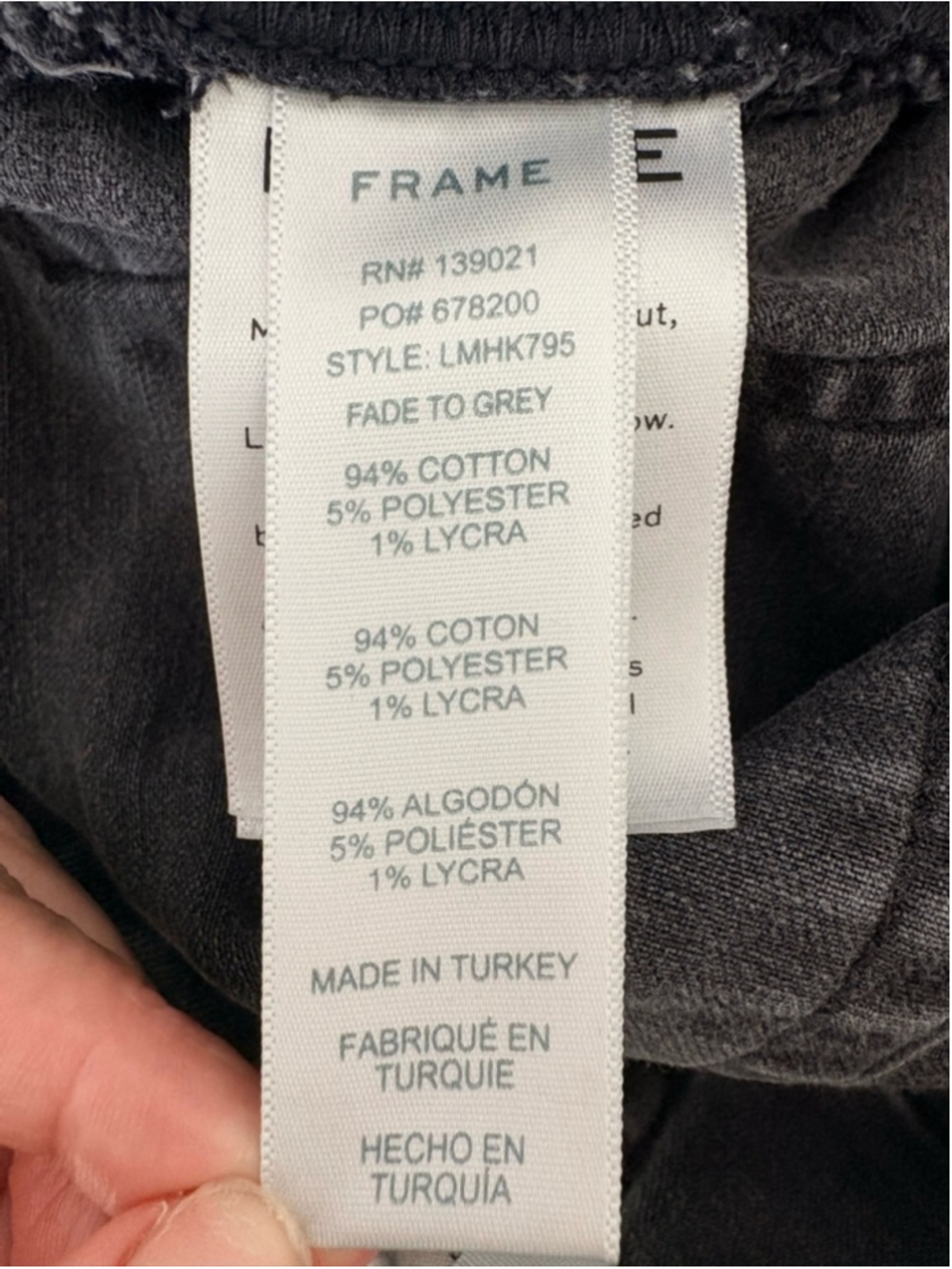 FRAME MEN'S L'Homme Skinny Jeans Fade To Grey Sz 28 (29 x 31.5) EUC - Picture 7 of 10